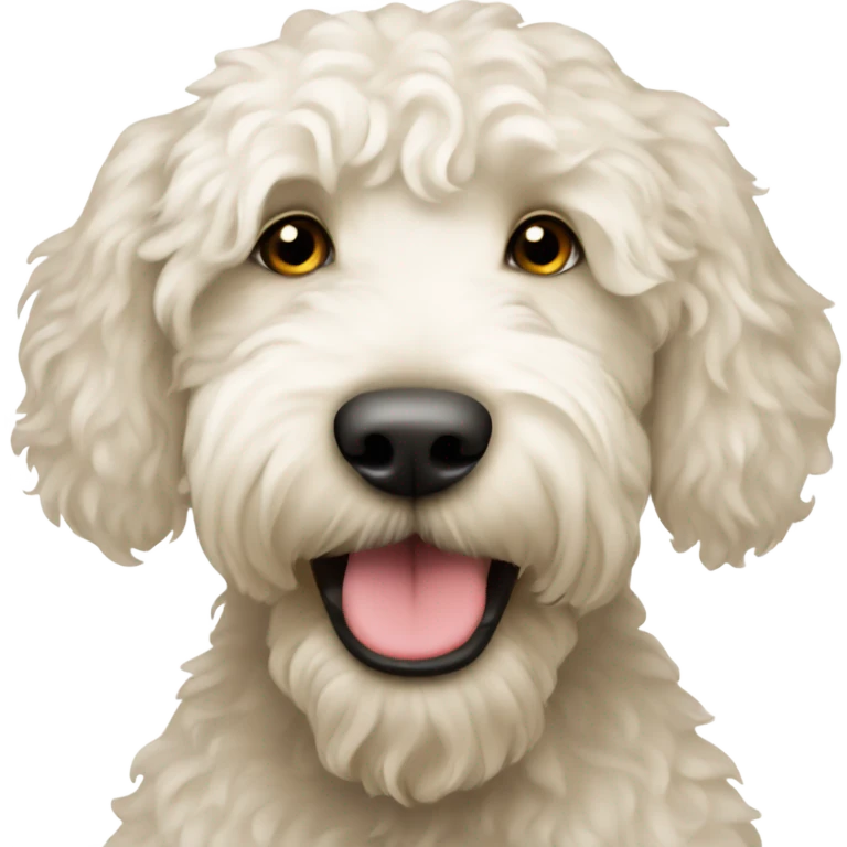 White f1 labradoodle emoji
