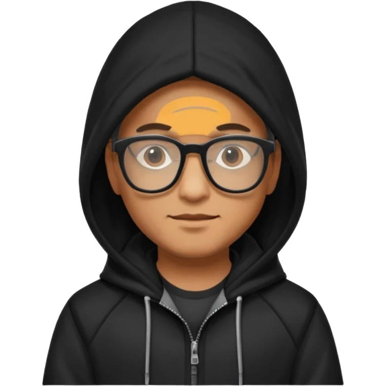 man in hooded jackets and glasses emoji