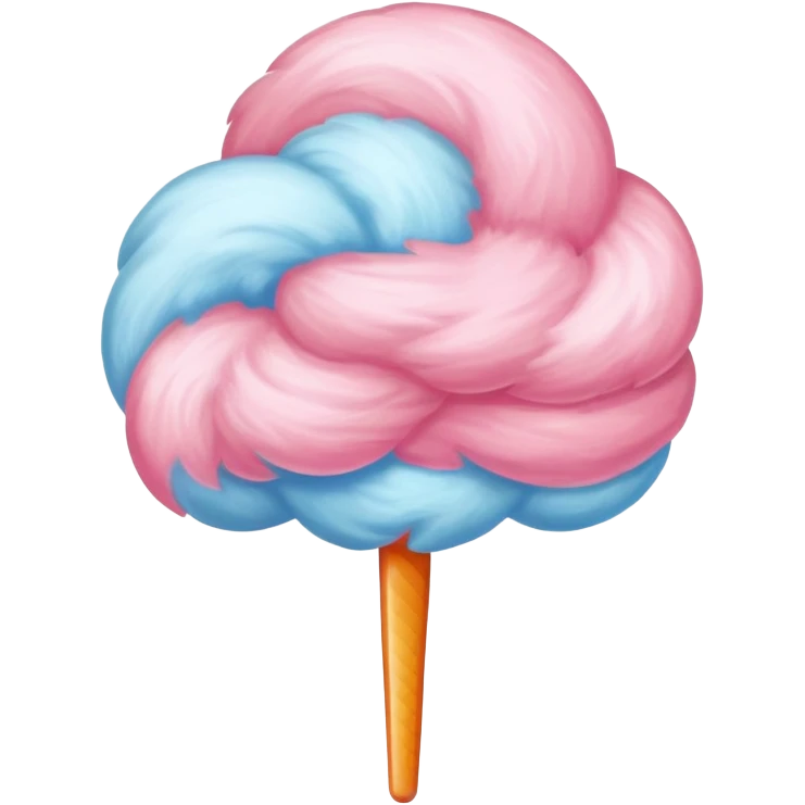 Cotton candy orange pink emoji