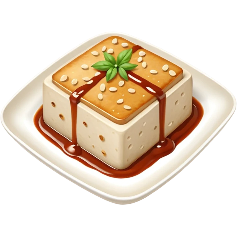 tofu with sauce emoji