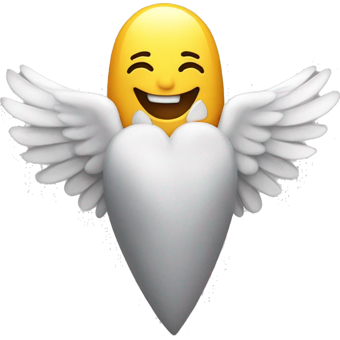 Crée un emoji représentant un cœur avec des ailes, dégageant une aura ultra romantique. emoji