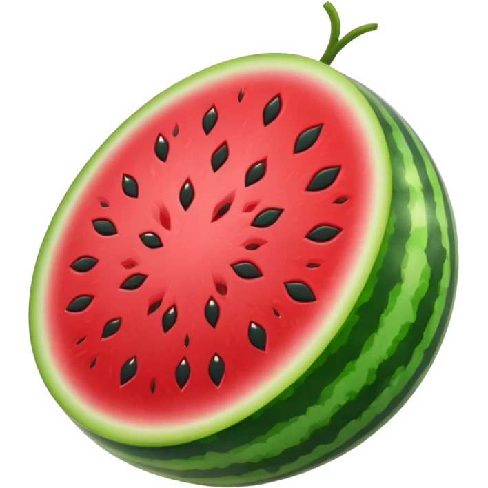 glitter red and green watermelon emoji