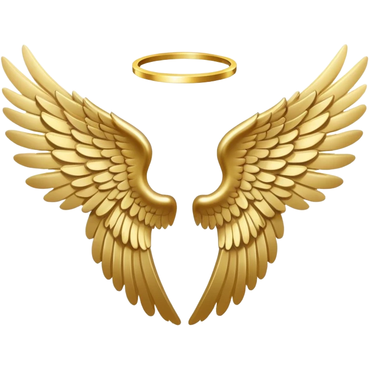 Angel wings with halo  emoji