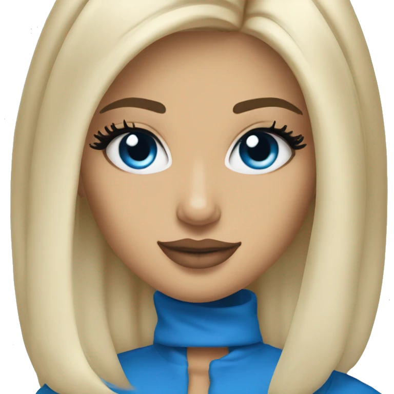 blonde kylie jenner with blue eyes emoji