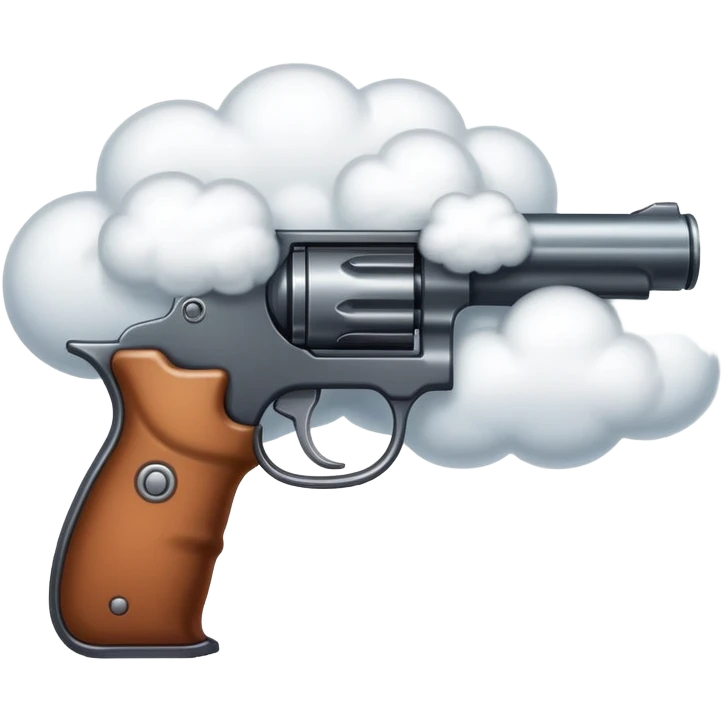 a cloud with a gun emoji