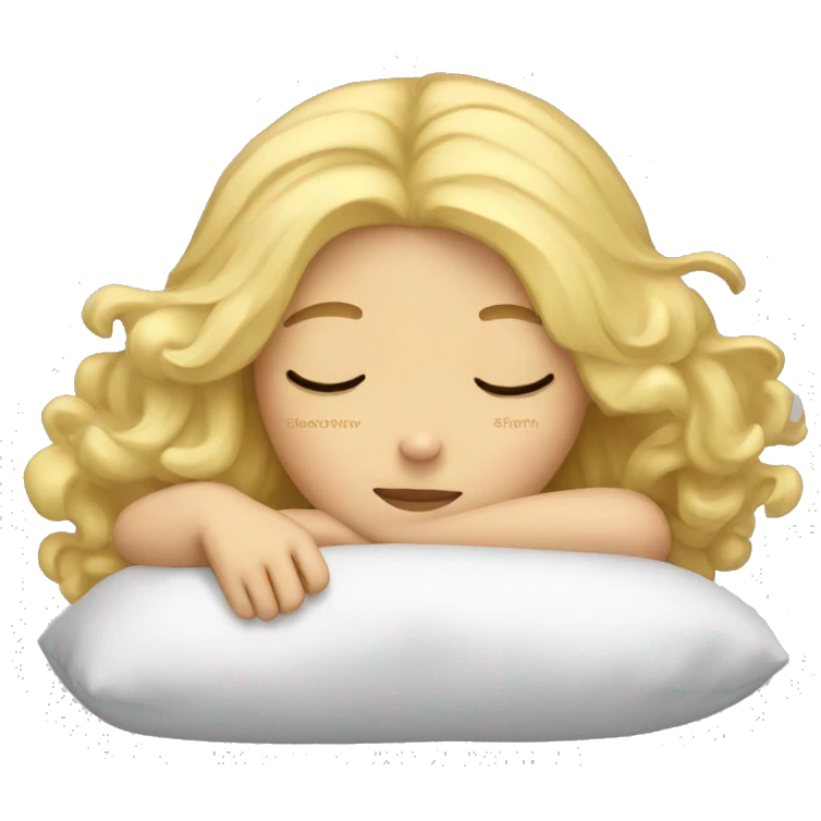 Blond girl sleeping emoji
