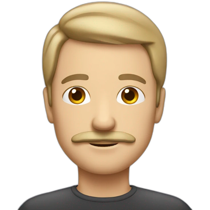 white man with moustache emoji