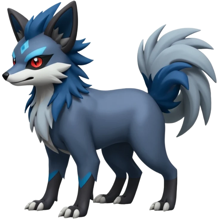 Mightyena-Zorua-Silvally-Fakémon-hybrid-creature (full body)  emoji