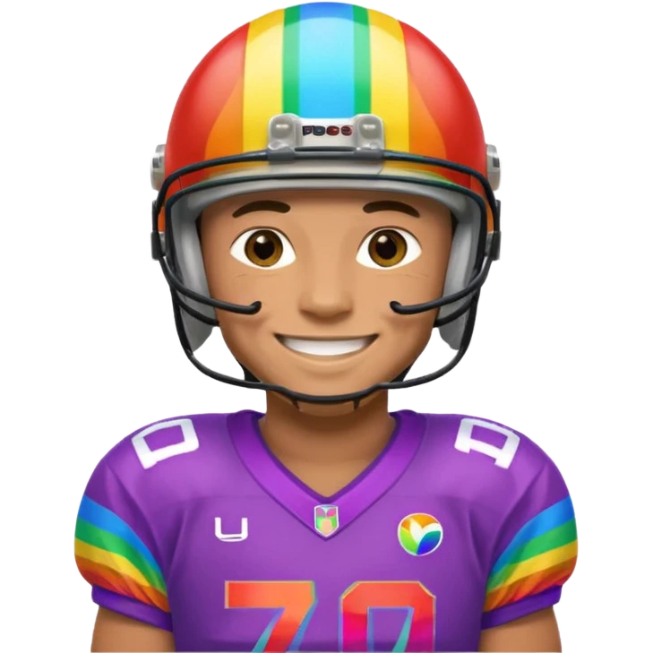 A LGBTQ football player more LGBTQ  emoji