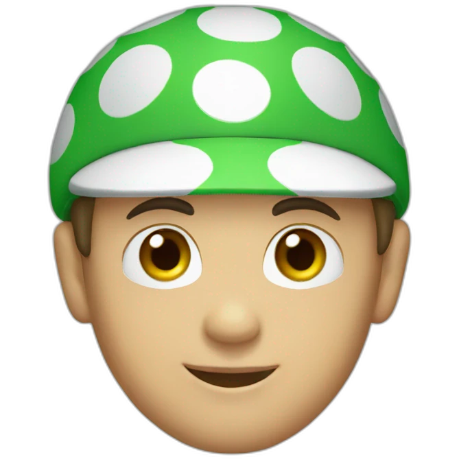 jockey green polka dot hat emoji