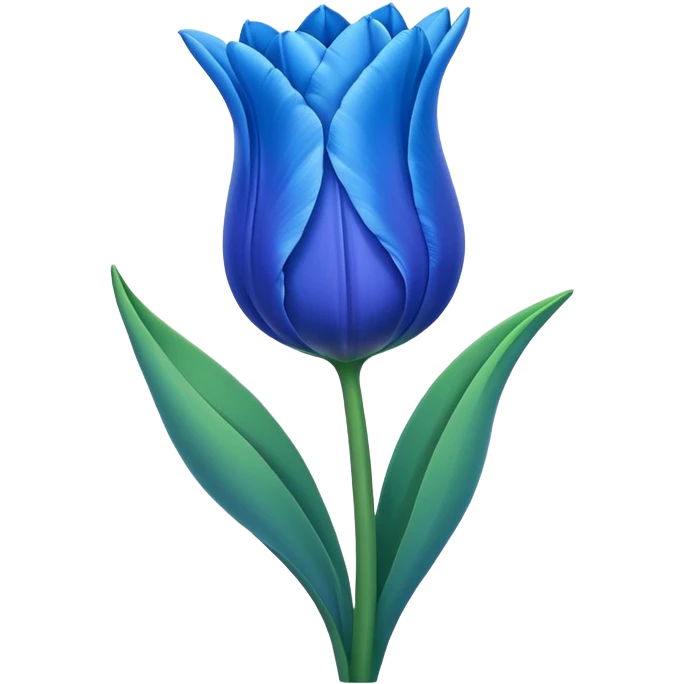 Tulipán azul emoji