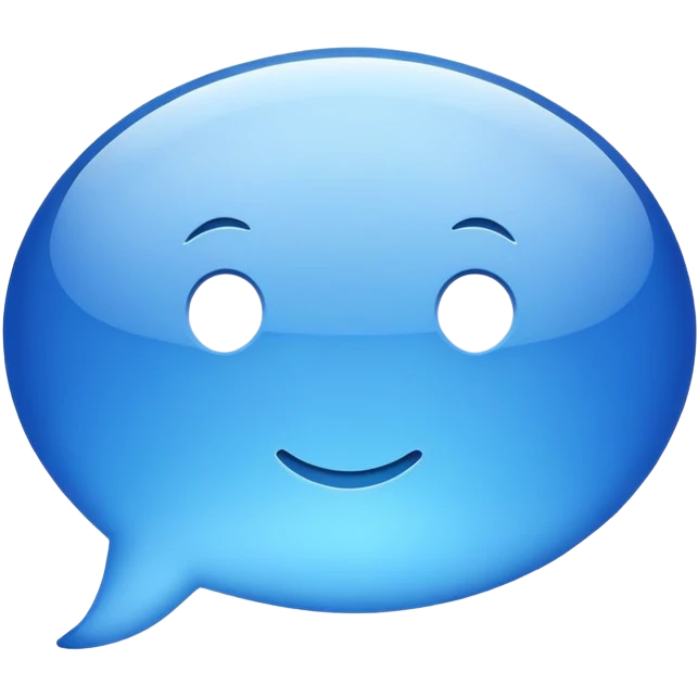 blue message bubble emoji