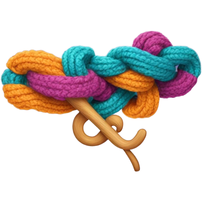 A logo for a crochet business called cozy loops emoji