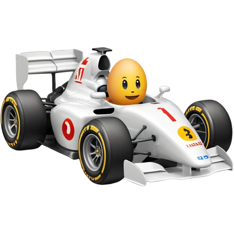 Egg in formula 1 car emoji