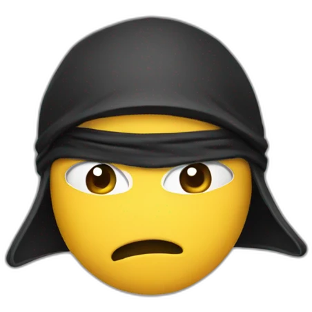 Ninja sending kiss emoji