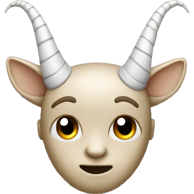 horns with face emoji