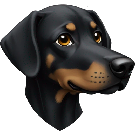 chien noir  emoji