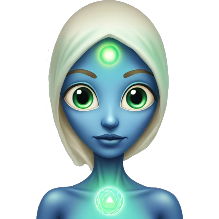Pleiadian alien female third eye emoji
