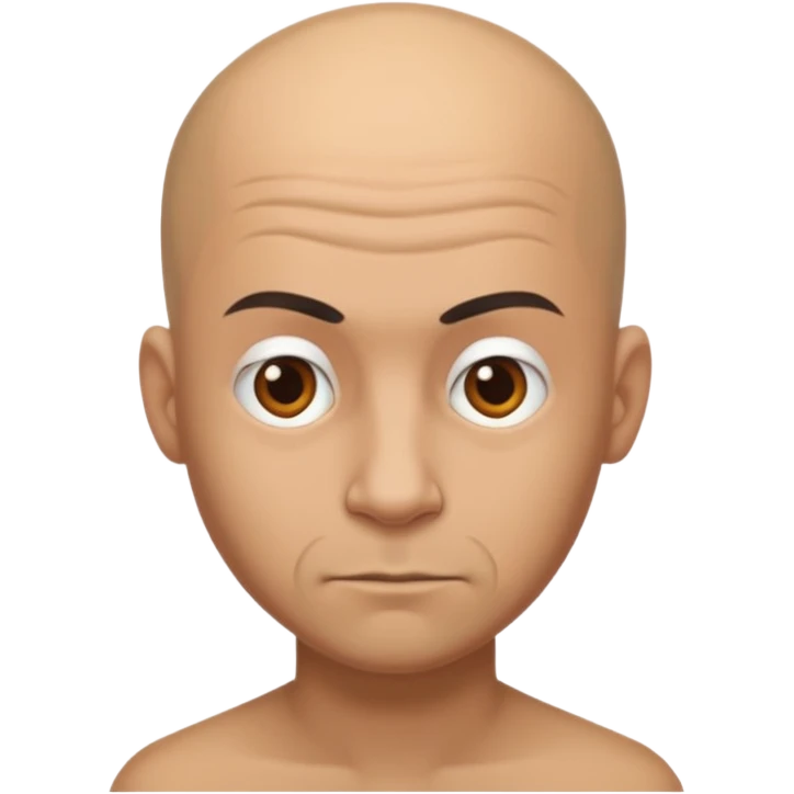bald man with very smallmohawk emoji