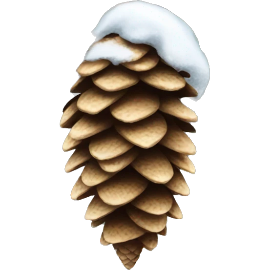 spruce pine cone snowy emoji