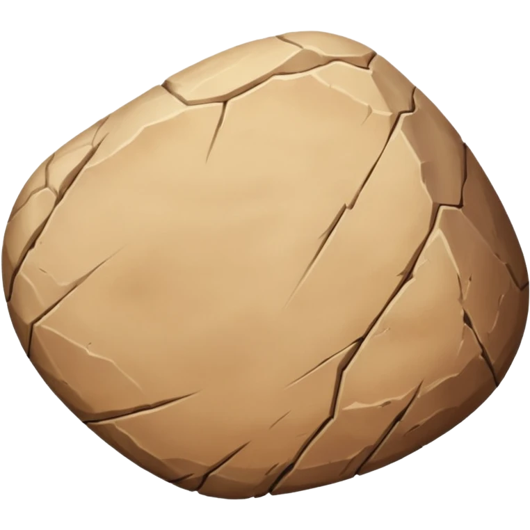 round tan desert rock, soft shading, tan color emoji