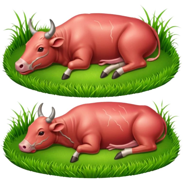 Мясные каркасы и светящаяся трава emoji