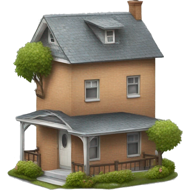 small hous photorealistic serious emoji