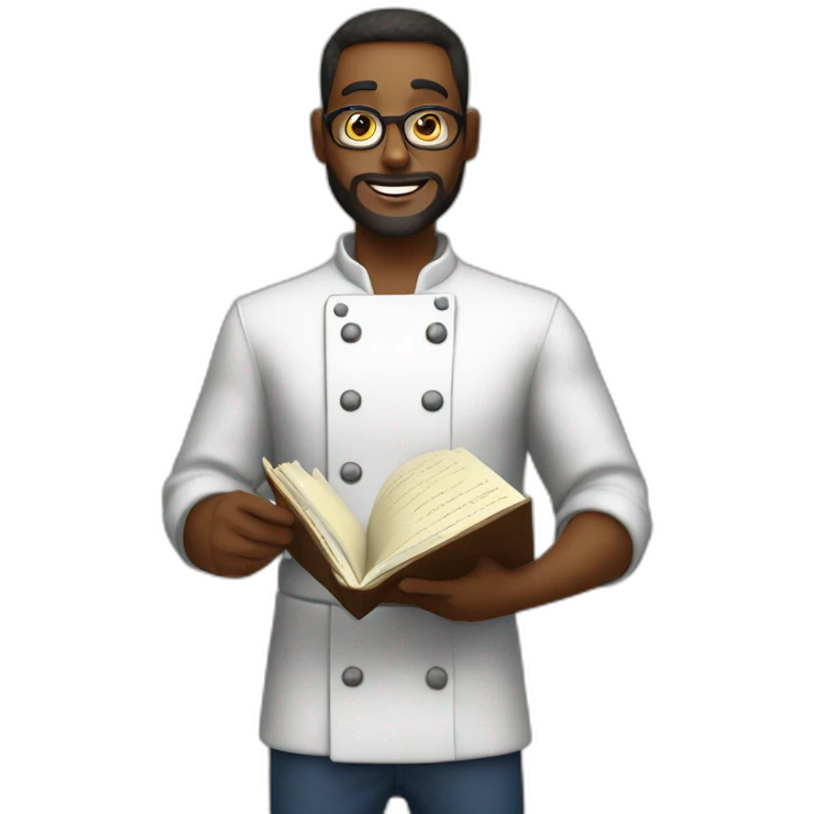 Gordan Ramey holding recipe book  emoji