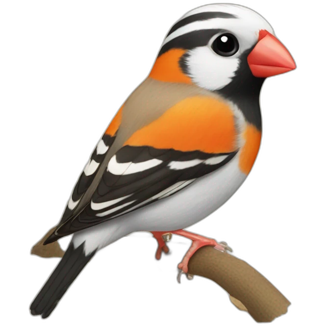 chestnut flanked zebra finch emoji