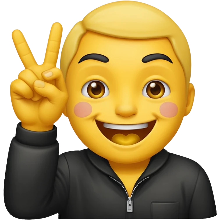 iOS sticker emoji throwing up IGD gang signs  emoji