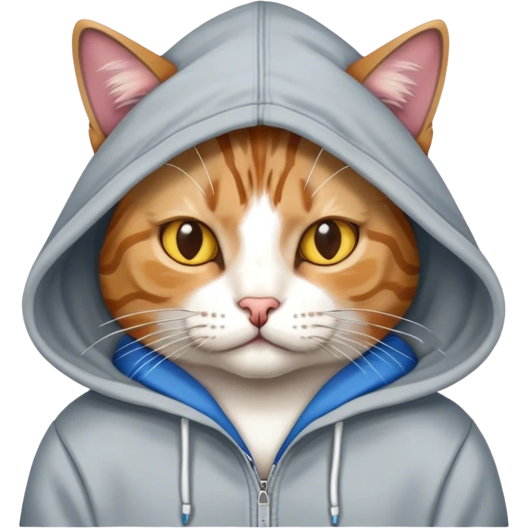 Cat in a hoodie emoji