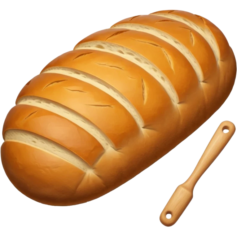 Baking humanless avatar in clean vibrant style illustration. Fresh bread and rolling pin, warm golden tones, simple shapes, flat design, high contrast, cozy and friendly. emoji