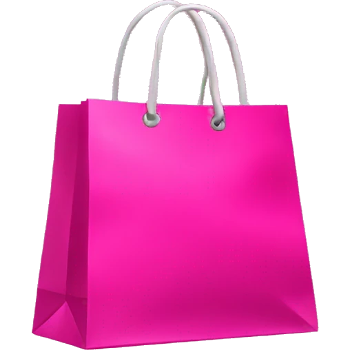 Hot pink shopping bag emoji
