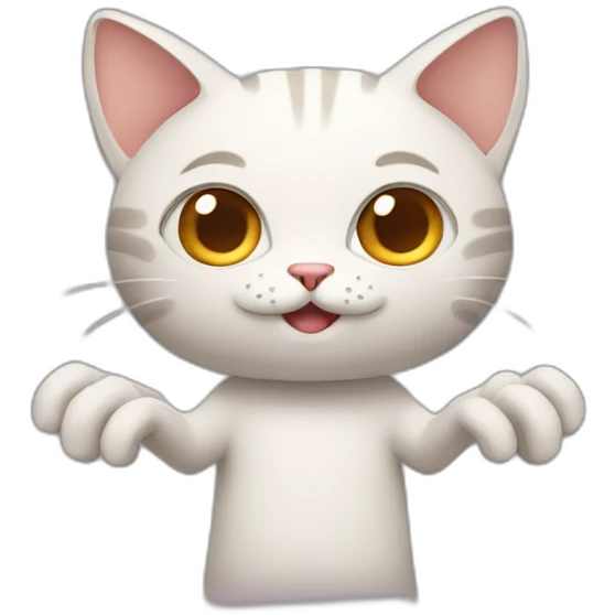 Cat with 25 hands emoji