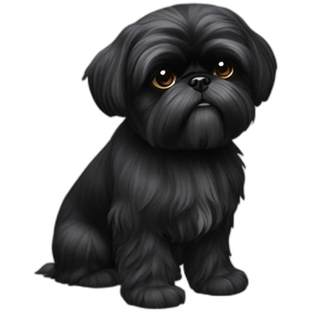 black Shih-Tzu emoji