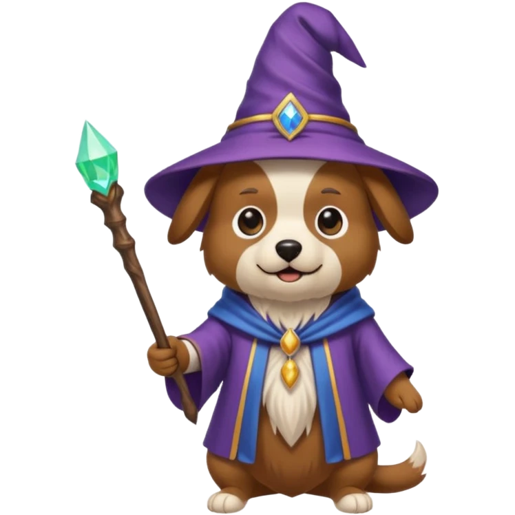 Dog wizard emoji