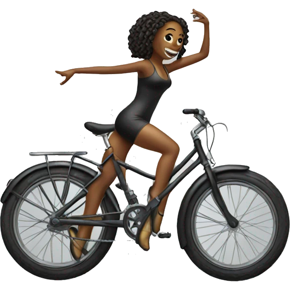 Bike with a dancer emoji