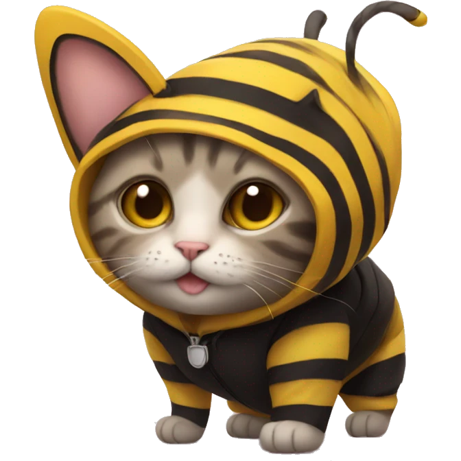 cat in a bumblebee costume emoji