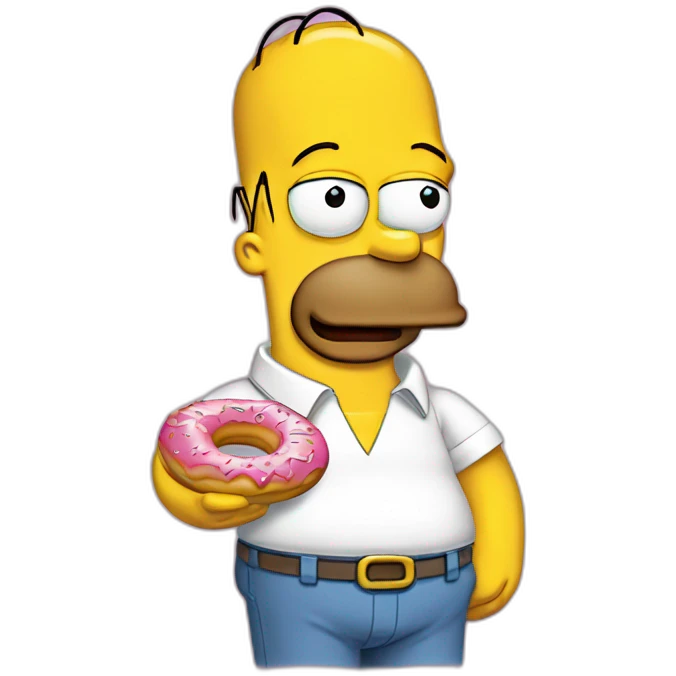 Homer simson qui mange un donuts géany emoji