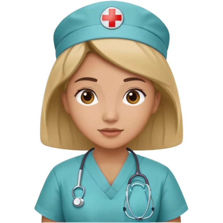 A nurse attending to a patient at the hospital emoji