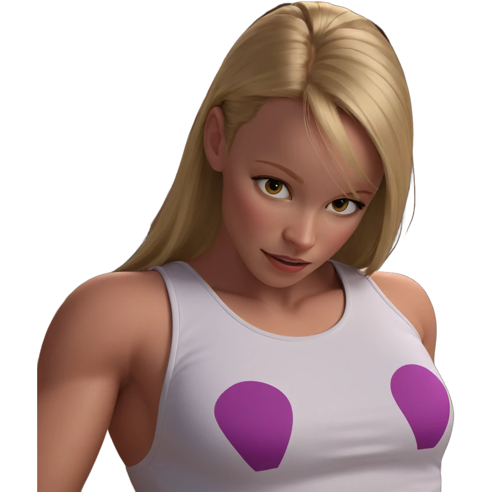 blonde girl in tank top emoji
