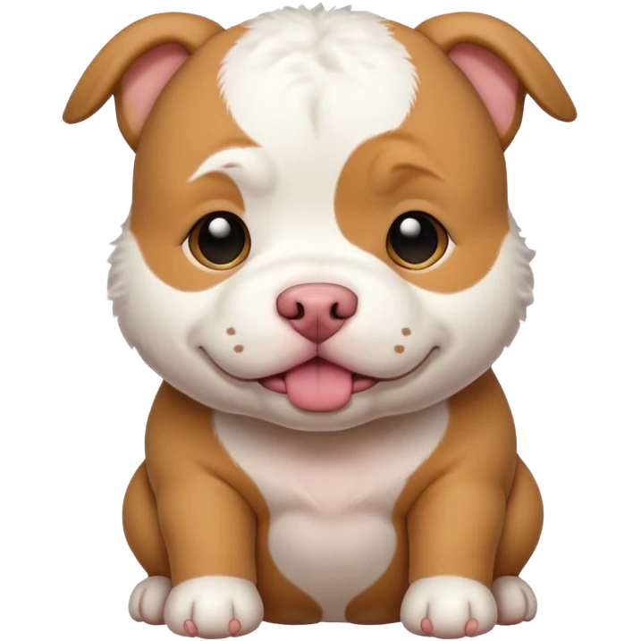 Chubby baby pitbull white emoji