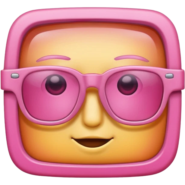 Glasses with pink lenses emoji