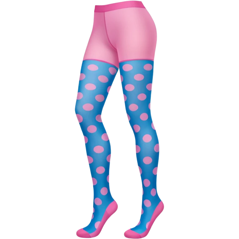 pink and blue polka dot tight emoji