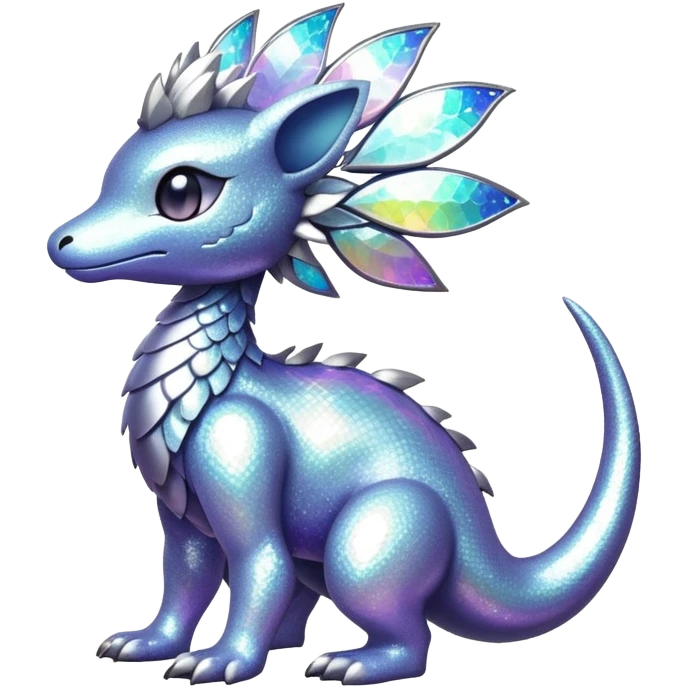 Shiny epic glittery silvery animal-fakemon-creature emoji