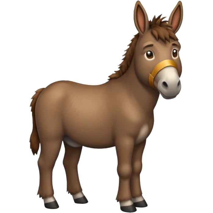 una burra color cafe emoji