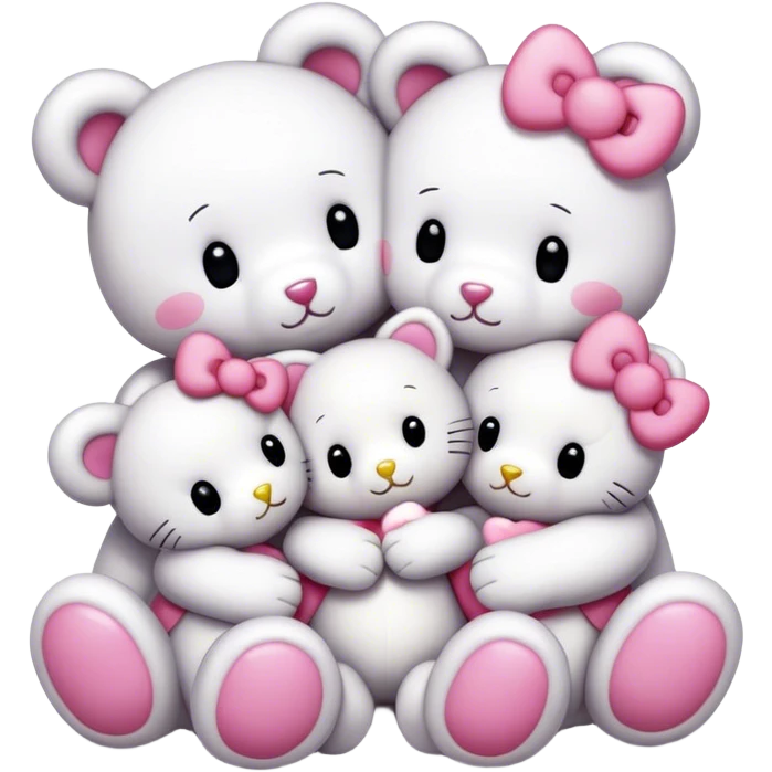 hello kitty teddy bears hugging  emoji