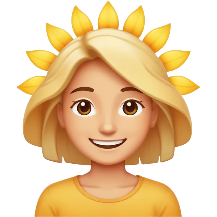 happy person with sunshine and positive vibes emoji