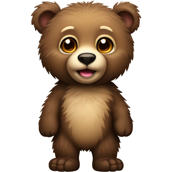 Realistic brown bear cub emoji
