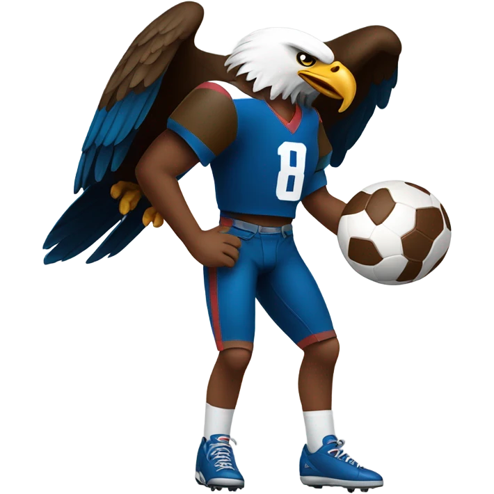 Eagle playing football emoji